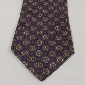 Neil Martin Blue Red Yellow Tie Geometric Motif Standard Regular